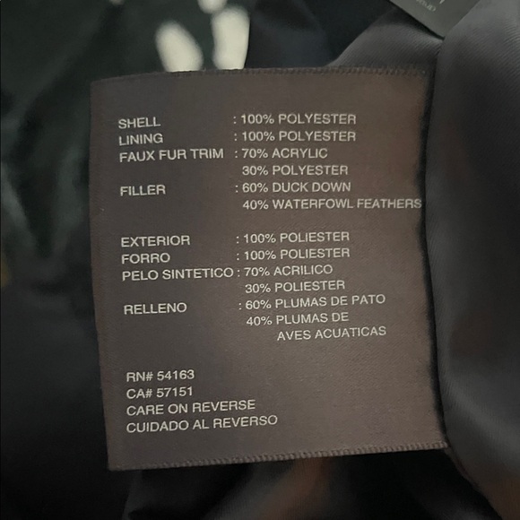 Kenneth Cole Dark Blue Puffer Jacket with Faux Fur Hood - Picture 5 of 6